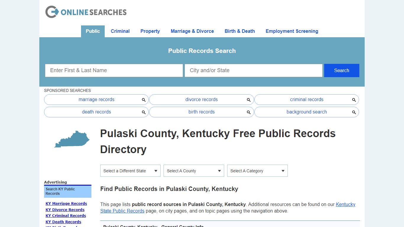 Pulaski County, Kentucky Public Records Directory